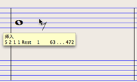 Logic7　スコアウィンドウ › 全音符をタイで分割する例